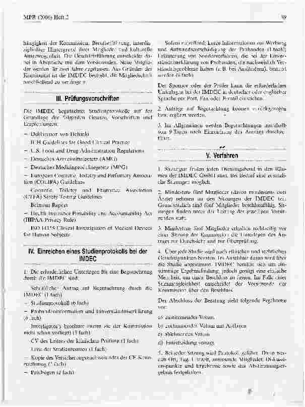 Vorschauseite 3: Verfahrensordnung der International Medical & Dental Ethics Commission (Ethik-Kommission / Institutional Review Board /Privacy Board)