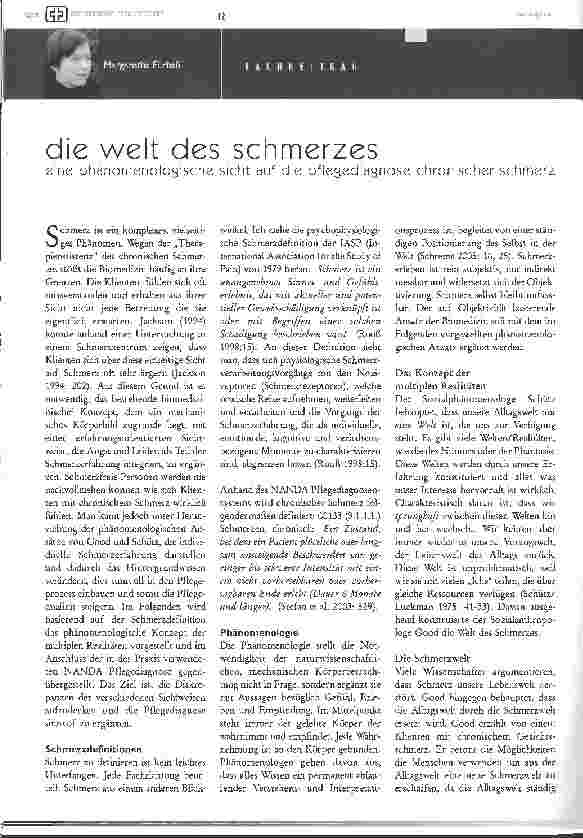 Vorschauseite 1: Die Welt des Schmerzes