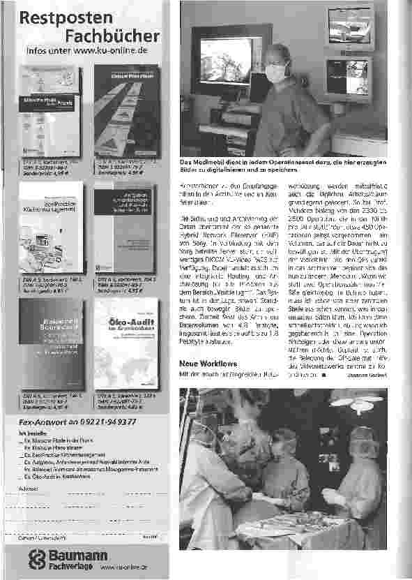 Vorschauseite 3: Jederzeit im Bilde - Neurozentrum in Kiel mit modernsterAudio/Videound IT-Technologie