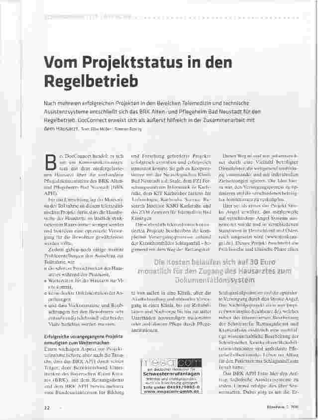 Vorschauseite 1: Vom Projektstatus in den Regelbetrieb
