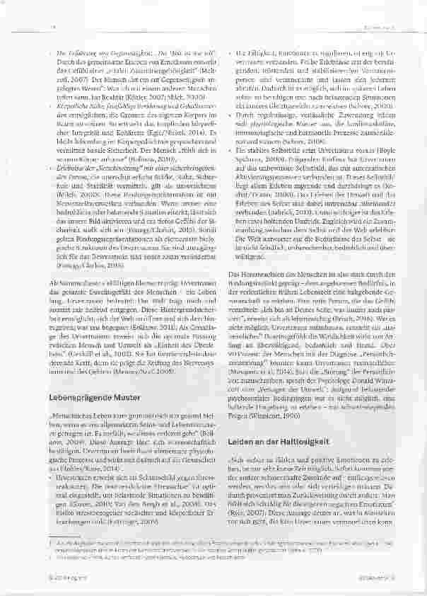 Vorschauseite 2: Die „Schutzhülle“ des Vertrauens „Urvertrauen“ als prägende Grundlage körperlicher und seelischer Gesundheit