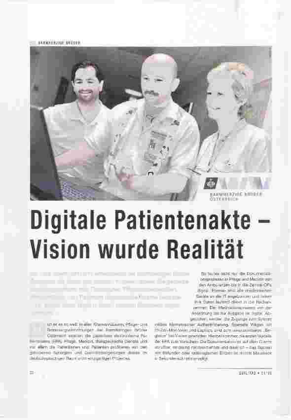 Vorschauseite 1: Digitale Patientenakte Vision wurde Realität
