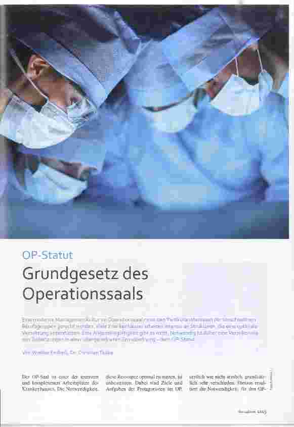 Vorschauseite 1: Grundgesetz des Operationssaals