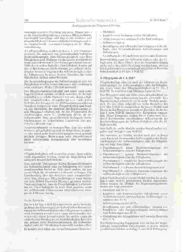 Vorschauseite 2: Änderungen in der Pflegeversicherung zum 1.1.2017