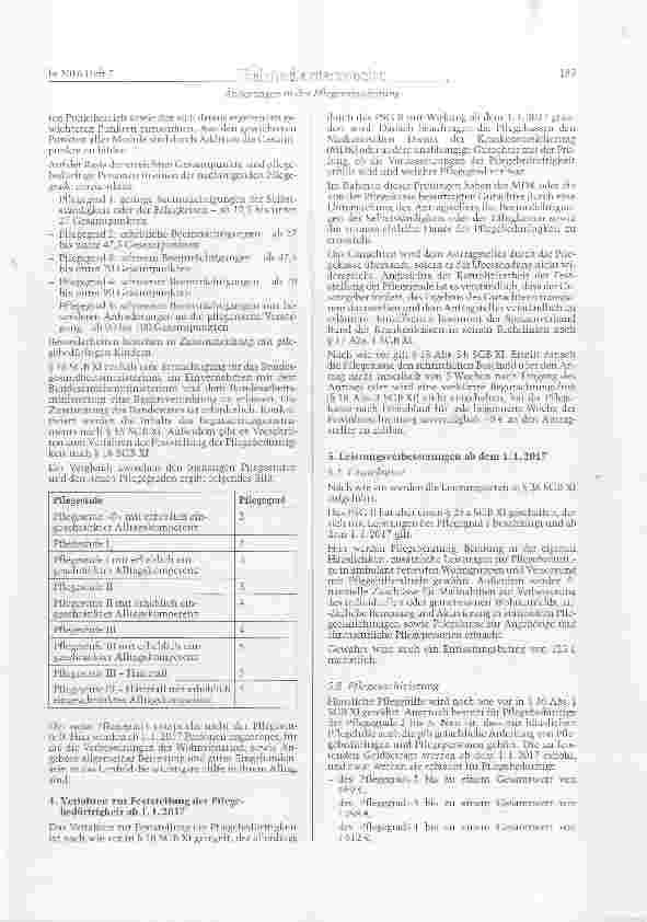 Vorschauseite 3: Änderungen in der Pflegeversicherung zum 1.1.2017