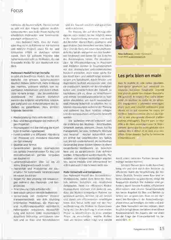 Vorschauseite 2: Mehr Kostensicherheit mit dem Gesamtieister-Wettbewerb