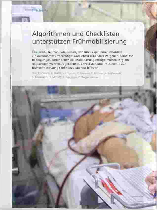 Vorschauseite 1: Algorithmen und Checklisten unterstützen Frühmobilisierung