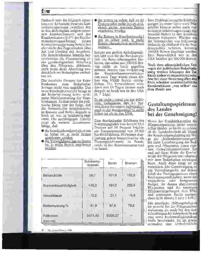Vorschauseite 3: Hat die Selbstkostenerstattung ausgedient? Krankenhauspflegesätze 1986