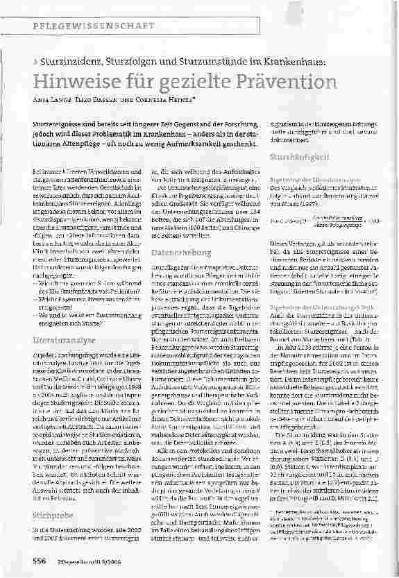 Vorschauseite 1: Hinweise für gezielte Prävention