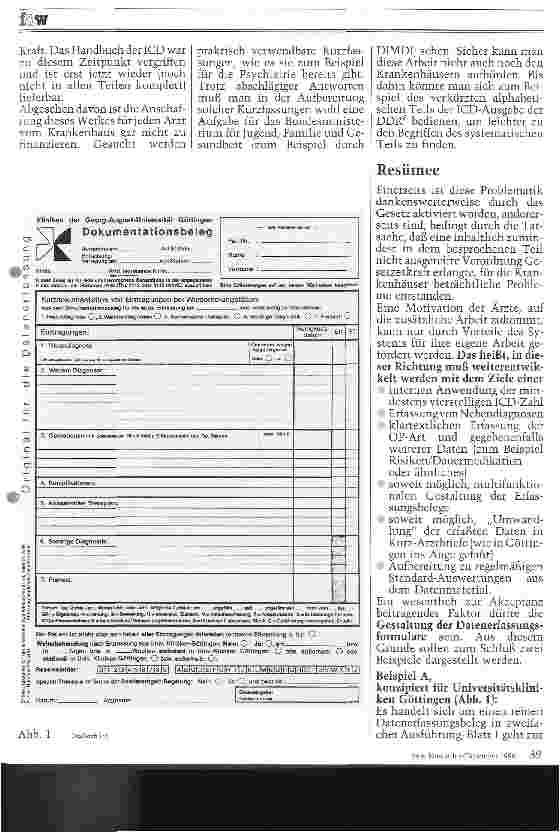 Vorschauseite 3: Diagnosen - Dokumentation nach ICD-Durchführung