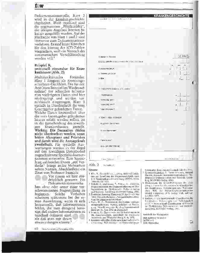 Vorschauseite 4: Diagnosen - Dokumentation nach ICD-Durchführung