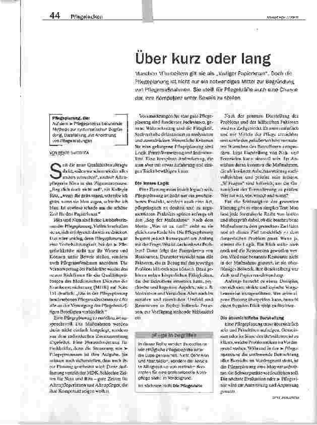 Vorschauseite 1: Über kurz oder lang