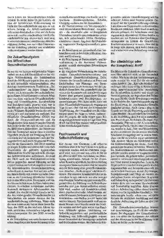 Vorschauseite 3: Wir brauchen konkrete Utopien Die Zukunft des öffentlichen Gesundheitswesens
