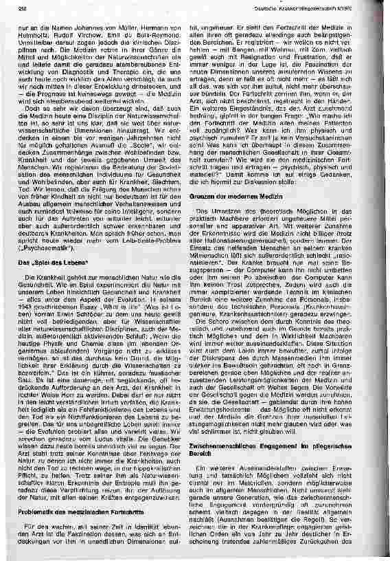 Vorschauseite 2: Standort und Perspektiven der klinischen Medizin in der heutigen Industriegesellschaft