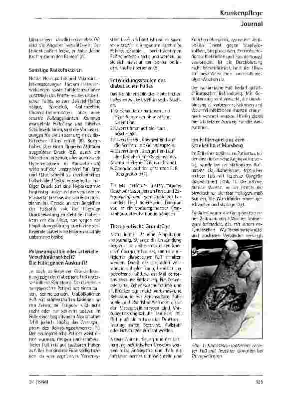 Vorschauseite 2: Das Syndrom des diabetischen Fußes Mit feuchter Wundbehandlung Fußamputation verhindert