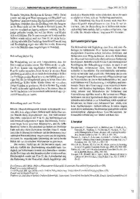 Vorschauseite 3: Aufrechterhaltung der Laktation bei Brustabszess
