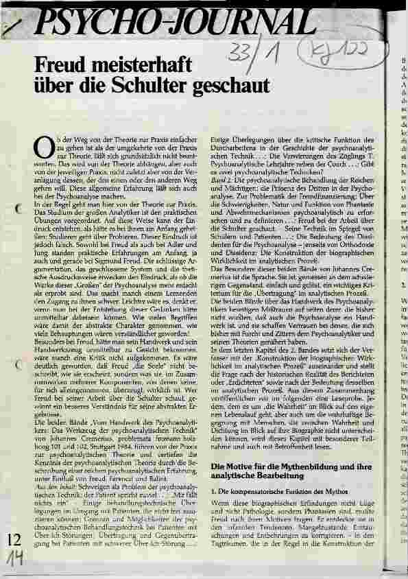 Vorschauseite 1: Freud meisterhaft über die Schulter geschaut