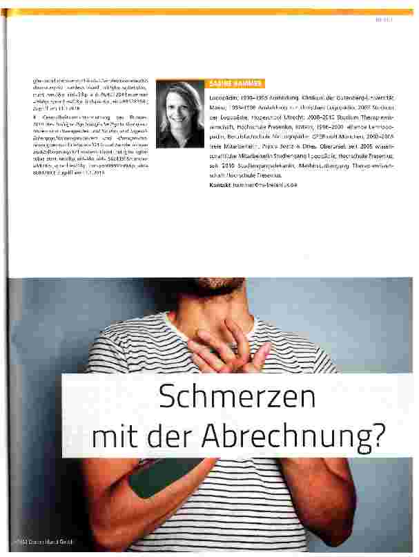 Vorschauseite 4: Fehlt Therapeuten ein starker Lobbyverband?