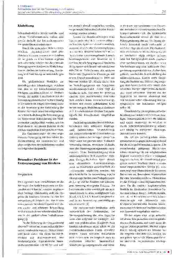 Vorschauseite 2: Besonderheiten bei der Versorgung von Kindern