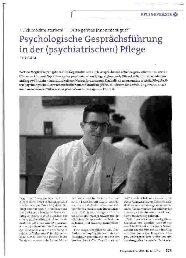 Vorschauseite 1: Psychologische Gesprächsführung in der (psychiatrischen) Pflege