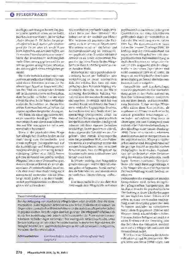 Vorschauseite 2: Psychologische Gesprächsführung in der (psychiatrischen) Pflege