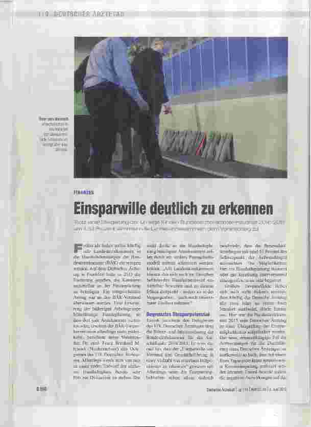 Vorschauseite 1: Einsparwille deutlich zu erkennen