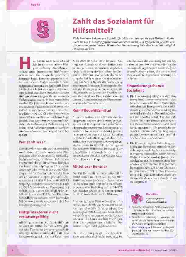 Vorschauseite 1: Zahlt das Sozialamt für Hilfsmittel?