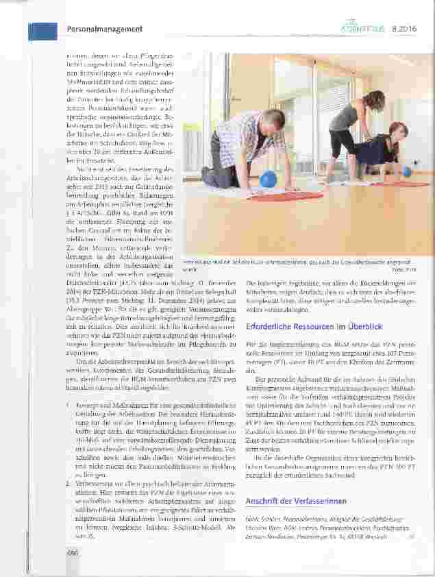 Vorschauseite 3: Integriertes Betriebliches Gesundheitsmanagement am Psychiatrischen Zentrum Nordbaden