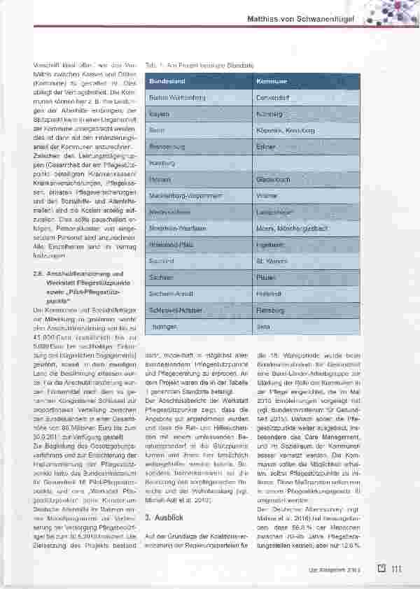 Vorschauseite 4: Pflegestützpunkte Entwicklung und Ausblick