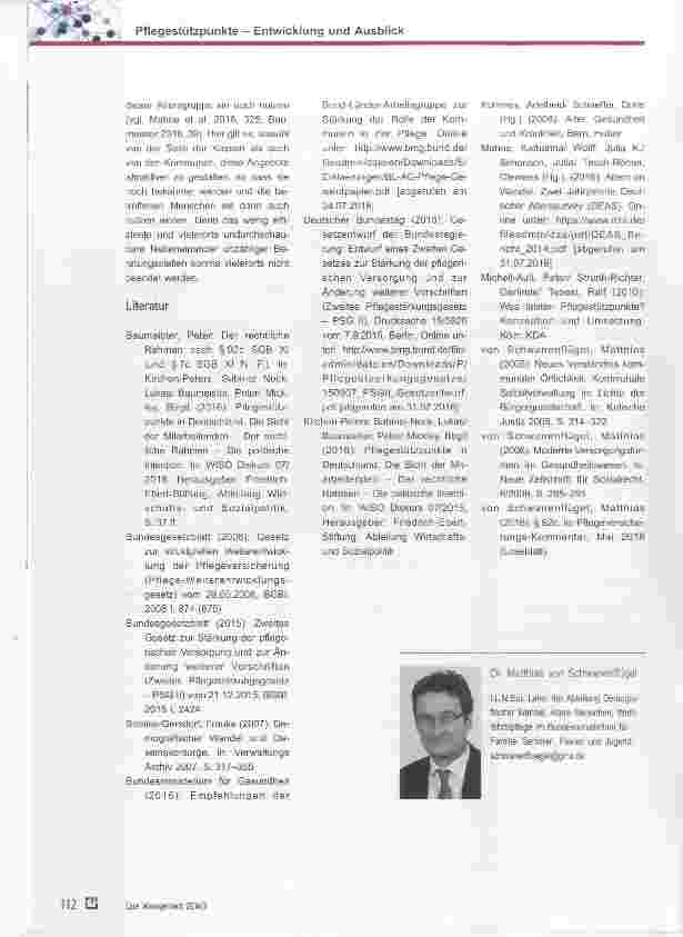 Vorschauseite 5: Pflegestützpunkte Entwicklung und Ausblick
