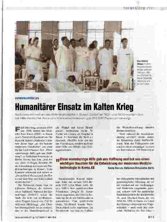 Vorschauseite 1: Humanitärer Einsatz im Kalten Krieg