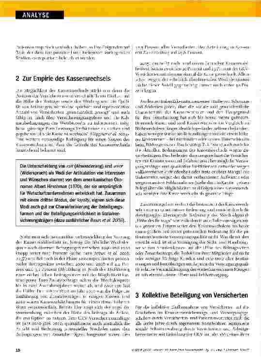 Vorschauseite 2: 20 Jahre freie Kassenwahl: Was sich für die Versicherten geändert hat