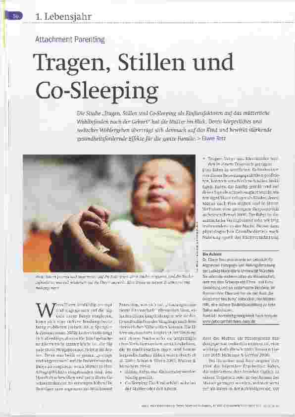 Vorschauseite 1: Tragen, Stillen und Co-Sleeping