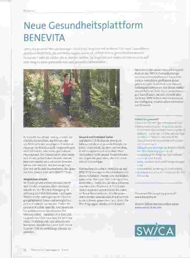 Vorschauseite 1: Neue Gesundheitsplattform BENEVITA