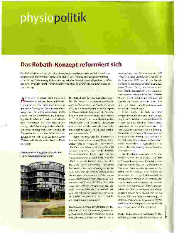 Vorschauseite 1: Das Bobath-Konzept reformiert sich