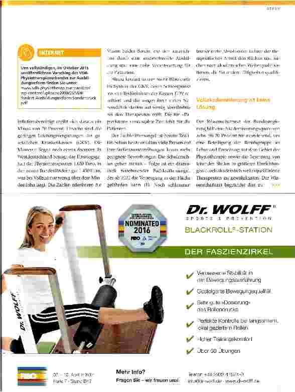 Vorschauseite 2: Ausund Weiterbildung in der Physiotherapie auf dem falschen Weg!