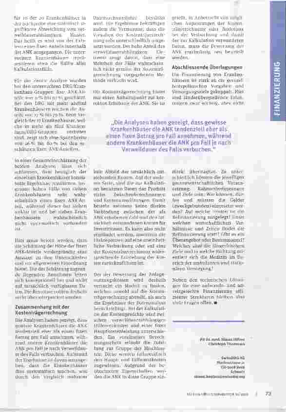 Vorschauseite 3: Refinanzierung von Krankenhausinvestitionen