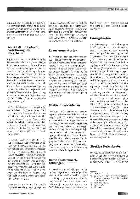 Vorschauseite 3: Kosten der Unterkunft im SGB II und SGB XII