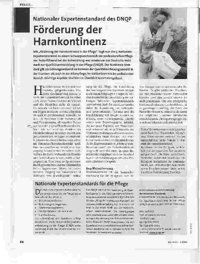 Vorschauseite 1: Förderung der Harnkontinenz