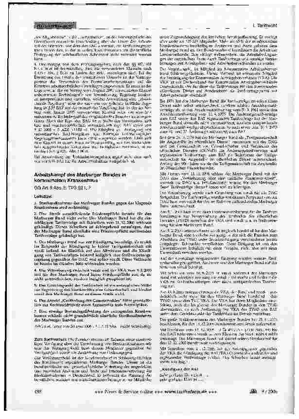 Vorschauseite 1: Arbeitskampf des Marburger Bundes in kommunalem Krankenhaus