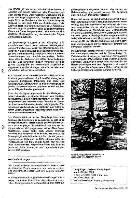 Vorschauseite 2: Die Verbesserung der Altenpflege/Altenhilfe