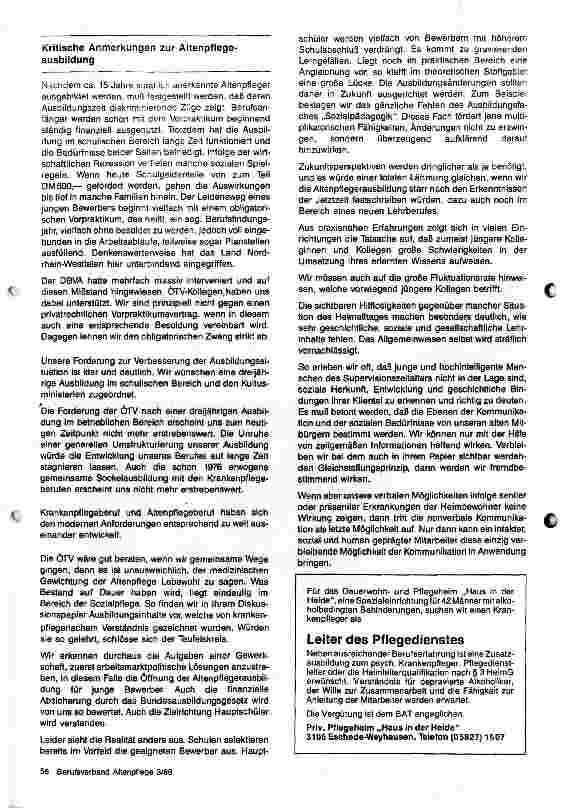 Vorschauseite 3: Die Verbesserung der Altenpflege/Altenhilfe