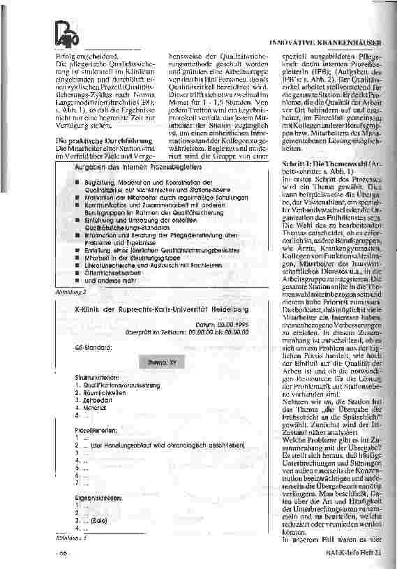 Vorschauseite 2: Die praktische Umsetzung der pflegerischen Qualitätssicherung im Universitätsklinikum Heidelberg