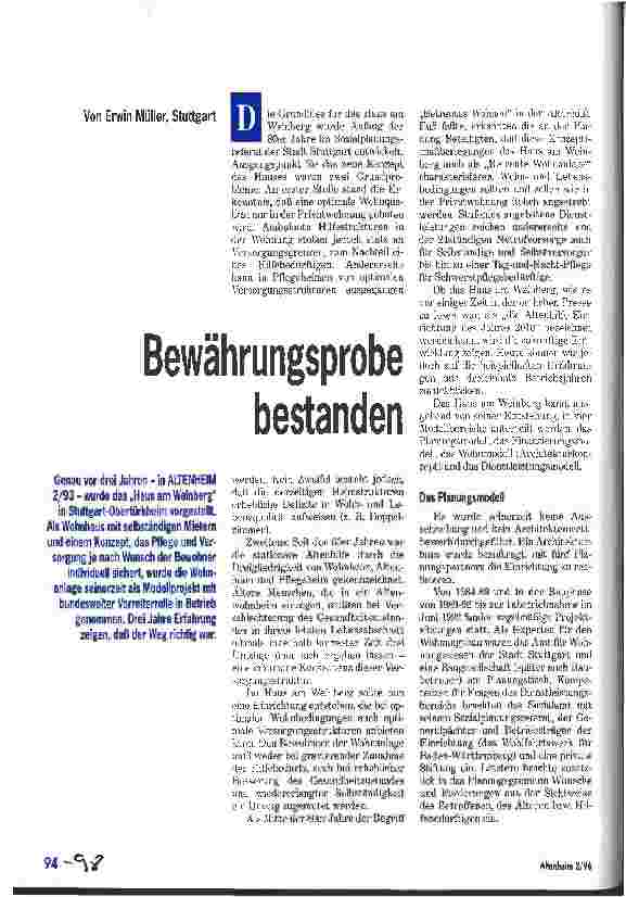 Vorschauseite 1: Bewährungsprobe bestanden