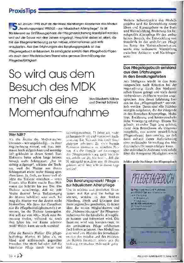 Vorschauseite 1: So wird aus dem Besuch des MDK mehr als eine Momentaufnahme
