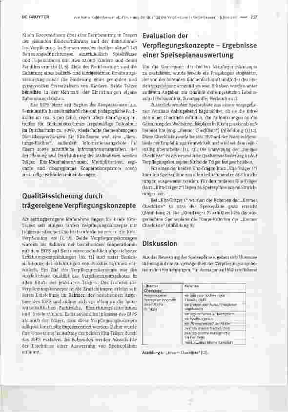 Vorschauseite 2: Förderung der Qualität der Verpflegung in Kindertageseinrichtungen Erfahrungen und Ergebnisse aus zwei Bremer Beratungsprojekten