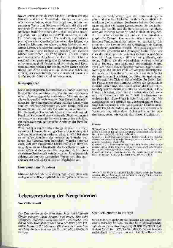 Vorschauseite 2: Bevölkerungsfragen in Europa
