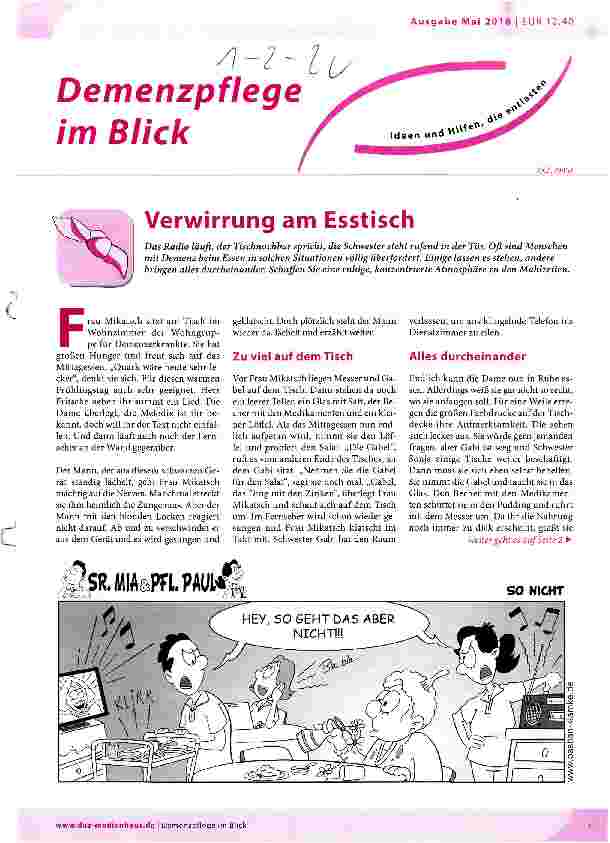 Vorschauseite 1: Verwirrung am Esstisch