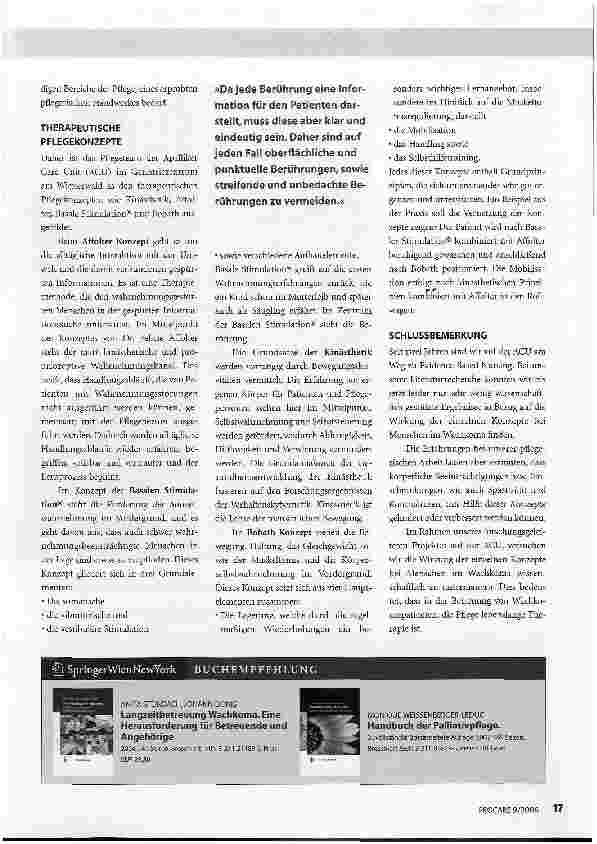 Vorschauseite 4: Miteinander-Bewegen - Bewegung und Positionierung von Patienten im apallischen Syndrom