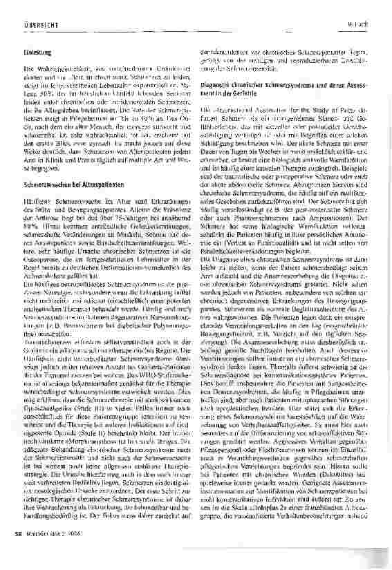 Vorschauseite 2: Besonderheiten der Schmerztherapie im fortgeschrittenen Lebensalter